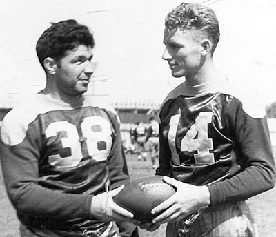 Arnie Herber and Don Hutson, Green Bay's great passing combo